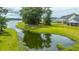Scenic water view from behind the property showcasing mature trees and lush landscaping at 7070 Pumpkinseed Dr, Johns Island, SC 29455