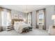 Serene main bedroom with plush bedding and stylish decor and a view to the lake at 778 Clay Field Trl, Summerville, SC 29485