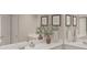 Bathroom features a double vanity with modern fixtures and ample counter space at 1017 Swamp Rose Run, Summerville, SC 29485