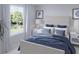 Serene bedroom with a comfortable bed, plush bedding, and a large window overlooking the outdoors at 1017 Swamp Rose Run, Summerville, SC 29485