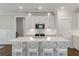Stylish kitchen island with pendant lighting, white cabinets, microwave, and four chairs at 104 Pine Waters Ln, Summerville, SC 29483