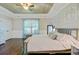 Spacious main bedroom with tray ceiling and beautiful hardwood floors at 106 Wrigley Blvd, Summerville, SC 29485