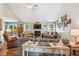 Cozy living room with fireplace, vaulted ceilings and plenty of seating at 112 Red Cypress Dr, Goose Creek, SC 29445