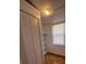 This bedroom is nicely appointed with a window, closet and beautiful wood floors at 117 Weiters St, Walterboro, SC 29488