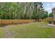 A huge, lush backyard featuring a new wooden fence and a deck, offering tons of space for outdoor activities at 123 Fall Creek Blvd, Summerville, SC 29483