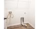 Laundry room with laminate floors, washer hookups, and dryer ventilation at 124 Long Trail Way, Moncks Corner, SC 29461
