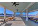 Spacious picnic pavilion with ceiling fans and lake views provides the perfect spot for community gatherings and enjoying the scenery at 124 Long Trail Way, Moncks Corner, SC 29461