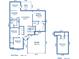 Detailed floor plan featuring the first floor with three bedrooms, kitchen, living room, sunroom and FROG at 129 Mockernut Dr, Ladson, SC 29456