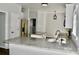 Modern kitchen with granite countertops, stainless steel appliances, and white cabinets at 132 E Hartwick Ln, Goose Creek, SC 29445