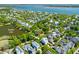 Stunning aerial view of the neighborhood, nestled between Smythe Lake and Pirate Park, with ocean views at 1331 Smythe St, Daniel Island, SC 29492