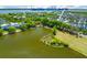 Beautiful aerial view of a lakeside community with lush greenery and water views at 1331 Smythe St, Daniel Island, SC 29492