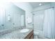 Bathroom with modern vanity and shower-tub combo at 137 Clydesdale Cir, Summerville, SC 29486
