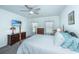 Comfortable bedroom with a four-poster bed, dresser, and a mounted television at 137 Clydesdale Cir, Summerville, SC 29486
