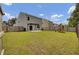 A spacious backyard featuring a green lawn, privacy fence, patio, and playground perfect for entertaining at 138 Sweet Cherry Ln, Summerville, SC 29486