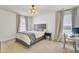 The main bedroom has neutral walls, carpet, a full bed, and two windows at 138 Sweet Cherry Ln, Summerville, SC 29486