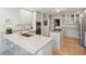 Modern kitchen with sleek countertops, stainless steel appliances, and a convenient center island at 1511 Fairway Dr, Charleston, SC 29412