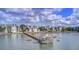 Breathtaking aerial view of waterfront property with a charming gazebo, showcasing its serene location and community at 1551 Ben Sawyer Blvd # 44, Mount Pleasant, SC 29464