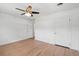 Spacious bedroom with ceiling fan and two closets at 1915 Aichele Dr, North Charleston, SC 29406