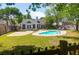 Inviting backyard oasis with a private pool, patio, and manicured lawn ideal for outdoor living at 1918 Armory Dr, Mount Pleasant, SC 29466