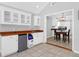 A spacious bonus room with a wet bar featuring white cabinetry and natural wood countertops at 1918 Armory Dr, Mount Pleasant, SC 29466