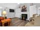 Cozy living room boasting built-in bookshelves, a fireplace and neutral paint at 1918 Armory Dr, Mount Pleasant, SC 29466