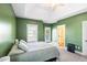 Large bedroom featuring a trey ceiling, plush carpet, and a private entrance to a balcony at 218 Barberry St, Summerville, SC 29483