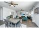Open-concept kitchen, dining, and living area with modern finishes, neutral color palettes, and plenty of natural light at 222 Torslanda Ln, Summerville, SC 29486