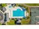 Aerial top down view of the pool and tennis courts in the community at 2314 Hummingbird Ln, Summerville, SC 29483