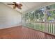 Relaxing screened porch features a ceiling fan and views of the backyard at 2525 Bent Tree Ln, Mount Pleasant, SC 29464