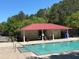 Community pool and pool house with ample seating and restroom facilities at 287 Commonwealth Rd, Mount Pleasant, SC 29466