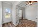 Bright room with hardwood floors and french doors, perfect for an office or study space at 296 Torslanda Ln, Summerville, SC 29486