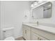 Modern bathroom featuring custom vanity with light fixtures, cabinets, and modern fixtures at 32 Elmora Ave, Goose Creek, SC 29445