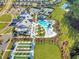 Overhead view of community amenities with a swimming pool, tennis courts, bocce ball and more at 403 Hidden Meadow Ln, Summerville, SC 29486