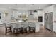Gourmet kitchen featuring a large island with seating, stainless steel appliances, and ample cabinet space at 403 Hidden Meadow Ln, Summerville, SC 29486