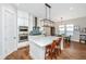 Stylish kitchen featuring a spacious island, modern appliances, and ample cabinet space at 403 Ripple Park Dr, Summerville, SC 29486