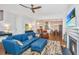 Spacious living room featuring a fireplace and an open concept design at 403 Ripple Park Dr, Summerville, SC 29486