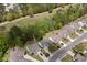 Residential neighborhood aerial view featuring tree-lined streets, golf course, and nicely-kept lawns at 4872 Law Blvd, Summerville, SC 29485
