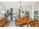 Dining room featuring a large wood table and bright natural lighting at 5692 Barbary Coast Rd, Hollywood, SC 29449