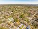Expansive neighborhood aerial view showing tree-lined streets and diverse housing styles under a sunny sky at 706 White Oak Dr, Charleston, SC 29407