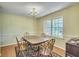 Cozy dining room with wood table set, chandelier, and natural light at 710 S Magnolia St, Summerville, SC 29483