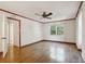 Spacious bedroom with hardwood floors, a ceiling fan, and natural light at 810 Creekside Dr, Mount Pleasant, SC 29464