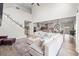 Bright open concept living room and kitchen with high ceilings, modern décor, and hardwood floors at 102 Bolsena Ct, Summerville, SC 29486