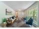 Inviting living room featuring large windows, stylish furniture, and an open layout at 106 Kent Cir, Ladson, SC 29456