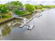 Beautiful waterfront with long private dock, gazebo, and boats parked at 112 Waterfront Plantation Dr, Charleston, SC 29412