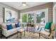 Cozy living room with natural light, comfortable seating, and views of the surrounding greenery at 112 Waterfront Plantation Dr, Charleston, SC 29412