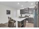 Modern kitchen featuring stainless steel appliances, center island and bar stool seating at 113 Alpine Rd, Summerville, SC 29485