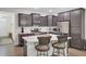 Spacious kitchen with stainless steel appliances, quartz countertops, and dark wood cabinets at 113 Alpine Rd, Summerville, SC 29485