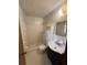 Bathroom with white ceramic tiles, a single sink vanity and a shower at 1138 Landsdowne Dr, Charleston, SC 29412