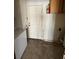 Functional laundry room with washer hookups, tiled floor, and convenient access to the exterior at 1138 Landsdowne Dr, Charleston, SC 29412