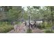 Community gathering in a green space with a nearby restaurant, shaded by mature trees and landscaping at 1153 King St, Charleston, SC 29403